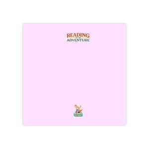 Reading Is an Adventure Pink Post-it® Notes — Cute Bookworm Sticky Notes