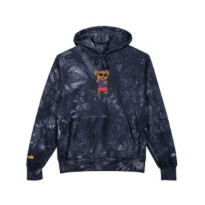 Unisex Tie-Dye Embroidered Mouse Tom Hoodie